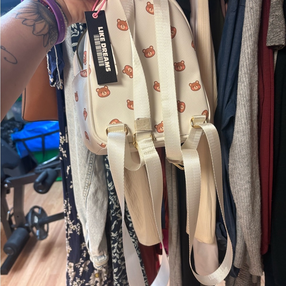 Cute Bear Print Mini Backpack - Picture 2 of 7